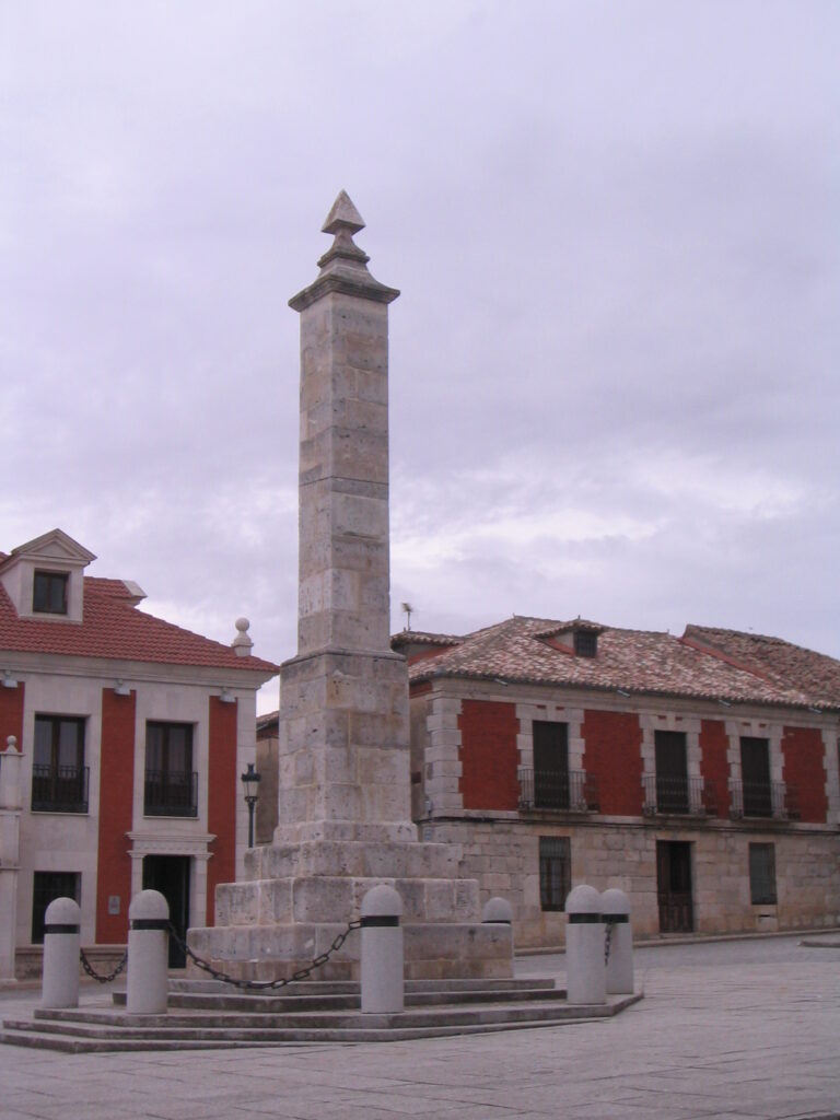 Monumento a los comuneros en Villalar de los Comuneros (Valladolid, España).